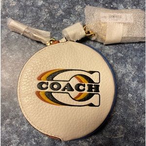Coach circular coin Pouch/Coach stamp. New/tags